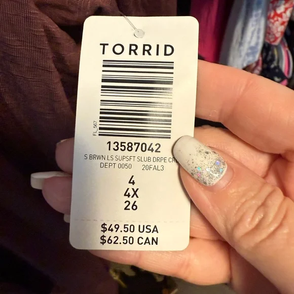Torrid Rust Open Front Cardigan - Picture 6 of 6
